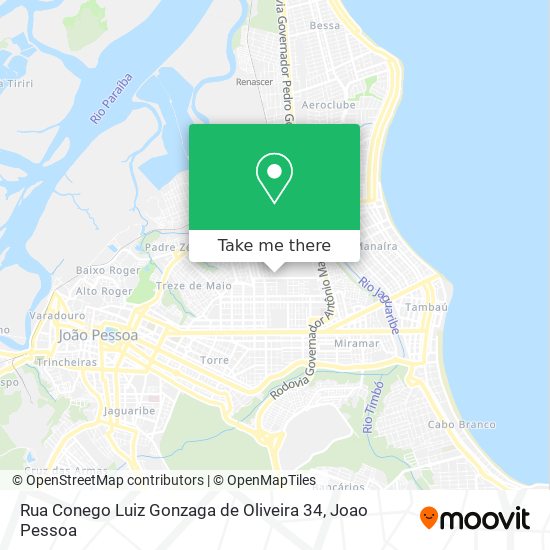 Mapa Rua Conego Luiz Gonzaga de Oliveira 34