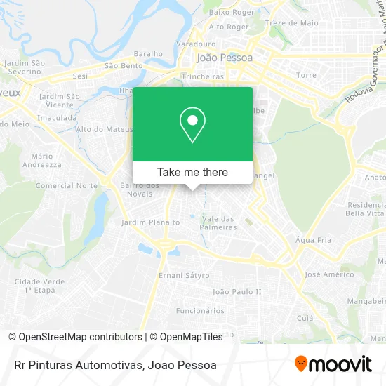 Rr Pinturas Automotivas map