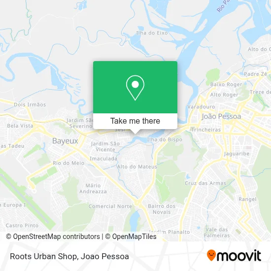 Roots Urban Shop map