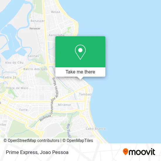 Prime Express map