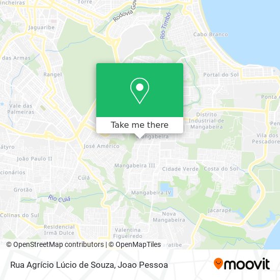 Mapa Rua Agrício Lúcio de Souza
