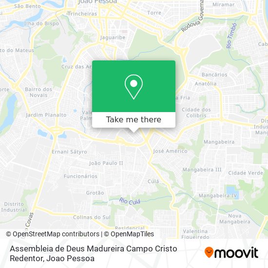 Mapa Assembleia de Deus Madureira Campo Cristo Redentor