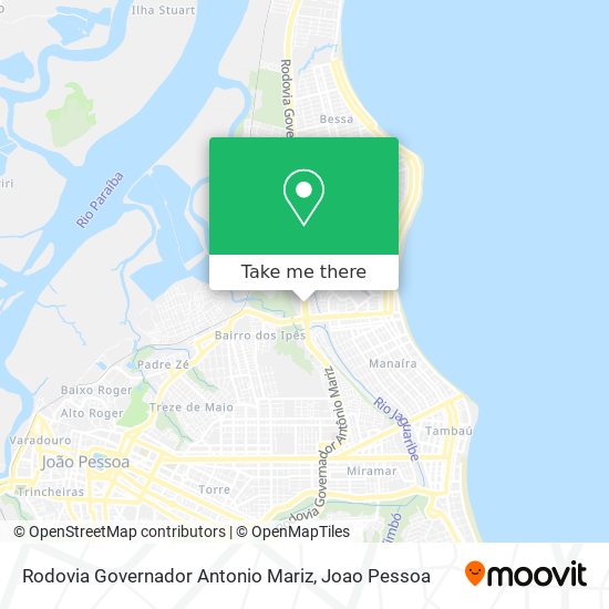 Rodovia Governador Antonio Mariz map
