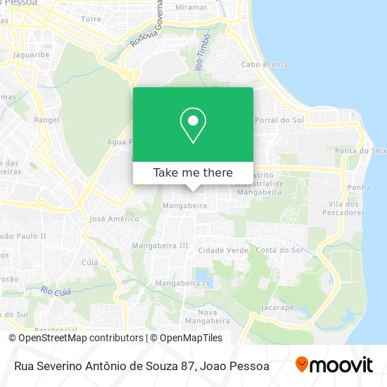 Rua Severino Antônio de Souza 87 map