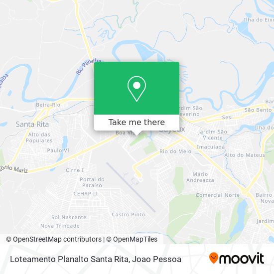 Mapa Loteamento Planalto Santa Rita