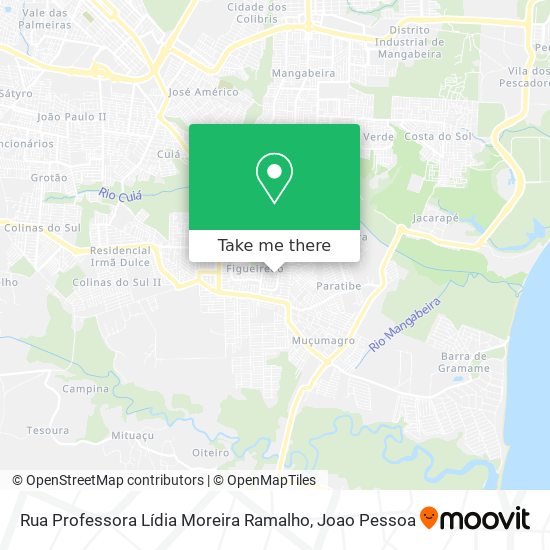 Rua Professora Lídia Moreira Ramalho map