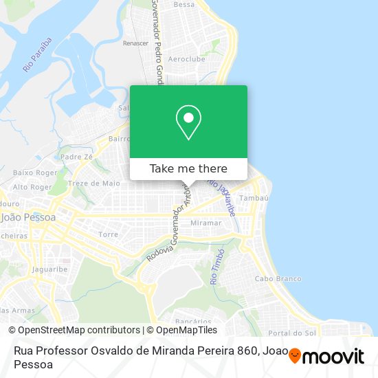 Rua Professor Osvaldo de Miranda Pereira 860 map