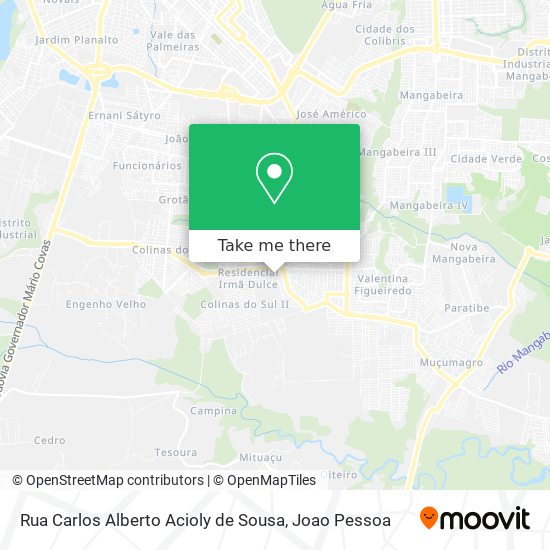Rua Carlos Alberto Acioly de Sousa map