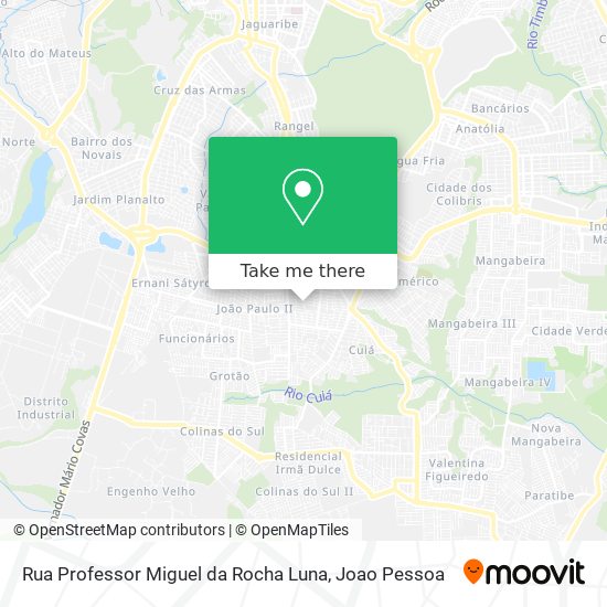 Mapa Rua Professor Miguel da Rocha Luna