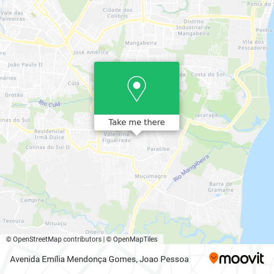 Avenida Emília Mendonça Gomes map