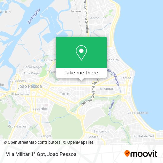 Vila Militar 1° Gpt map