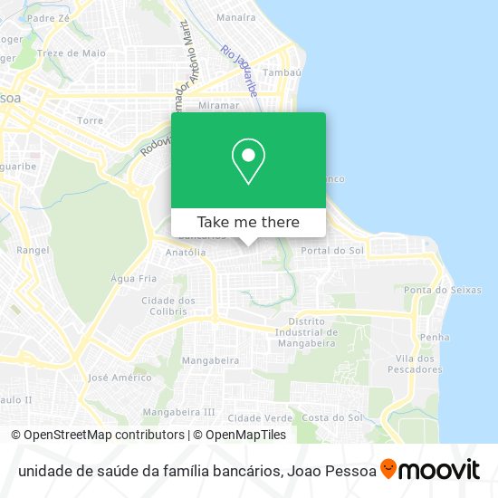 unidade de saúde da família bancários map