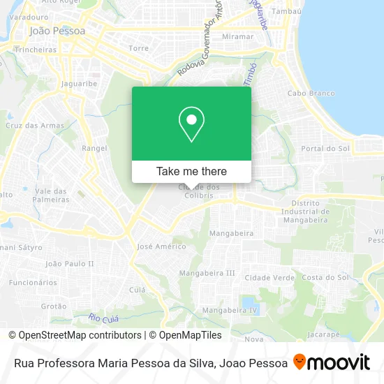 Rua Professora Maria Pessoa da Silva map