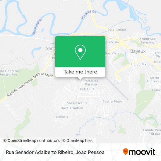 Mapa Rua Senador Adalberto Ribeiro