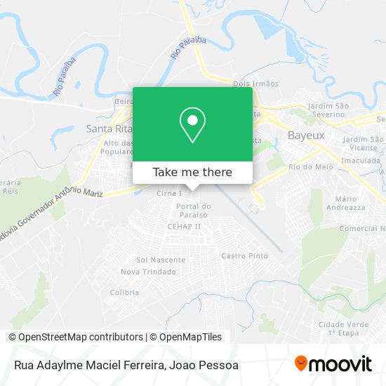 Mapa Rua Adaylme Maciel Ferreira
