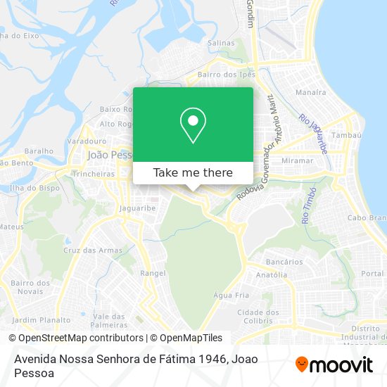 Avenida Nossa Senhora de Fátima 1946 map