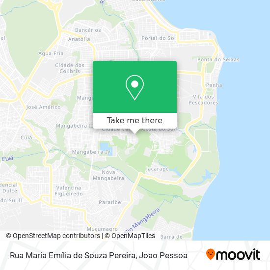 Mapa Rua Maria Emília de Souza Pereira