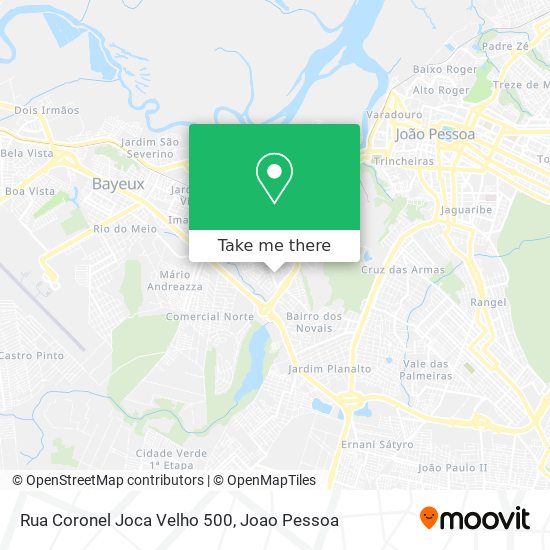 Mapa Rua Coronel Joca Velho 500