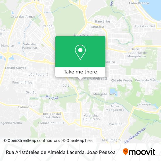 Rua Aristóteles de Almeida Lacerda map