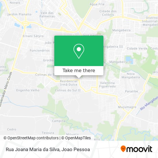 Mapa Rua Joana Maria da Silva