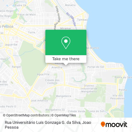 Rua Universitário Luís Gonzaga G. da Silva map