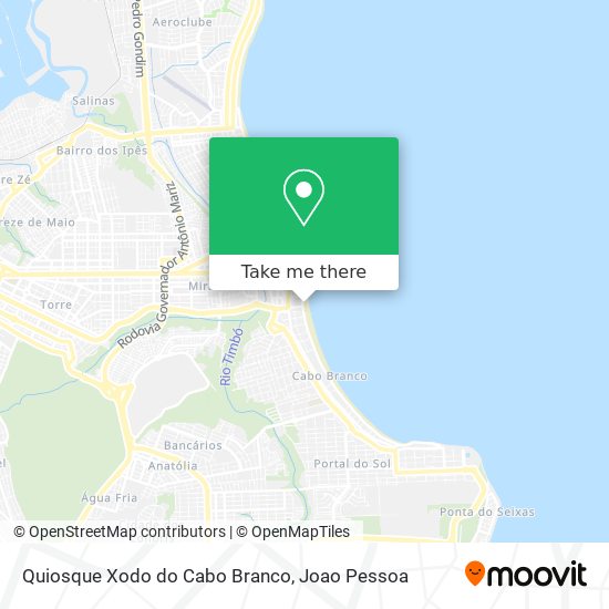 Quiosque Xodo do Cabo Branco map