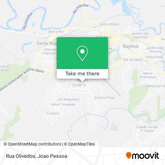 Rua Olivedos map