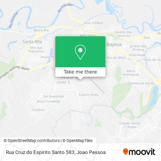 Rua Cruz do Espirito Santo 583 map