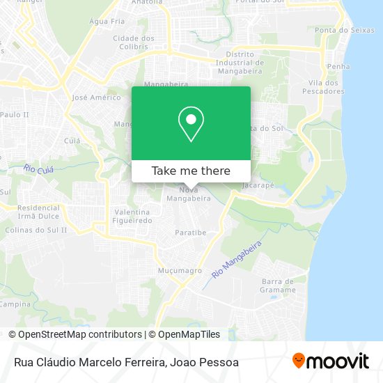 Mapa Rua Cláudio Marcelo Ferreira