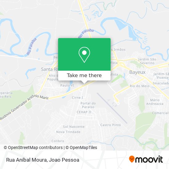 Mapa Rua Aníbal Moura