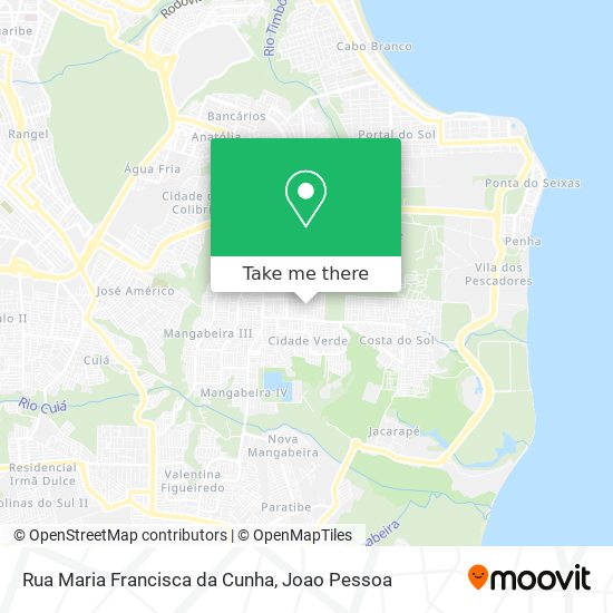 Mapa Rua Maria Francisca da Cunha