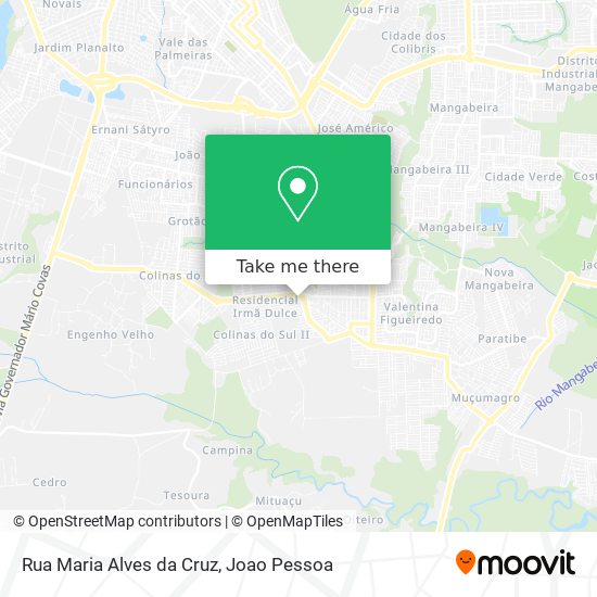 Mapa Rua Maria Alves da Cruz