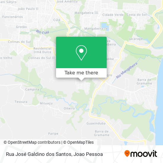 Rua José Galdino dos Santos map