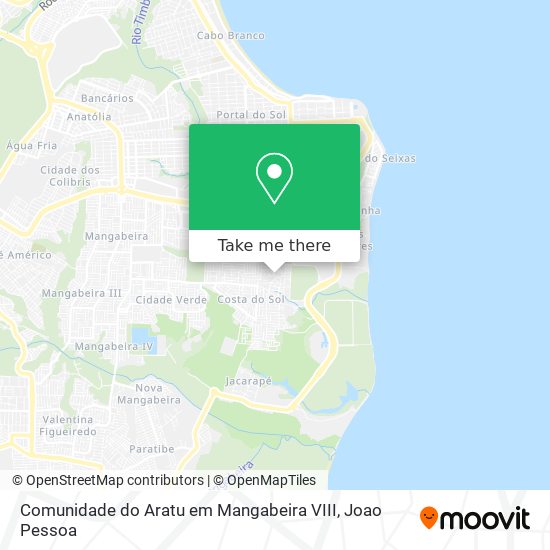 Comunidade do Aratu em Mangabeira VIII map