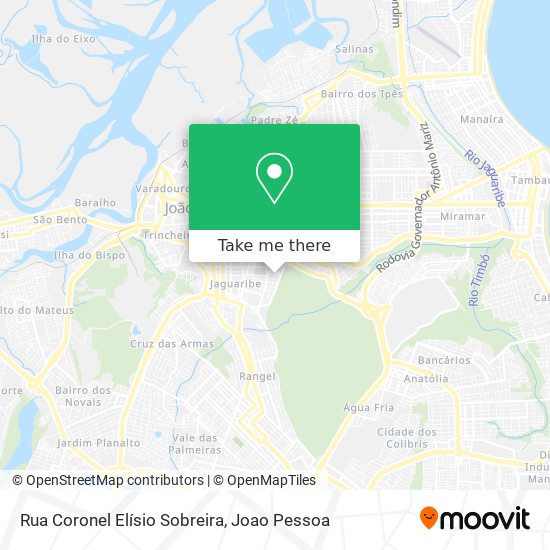 Mapa Rua Coronel Elísio Sobreira