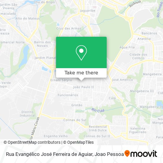 Rua Evangélico José Ferreira de Aguiar map