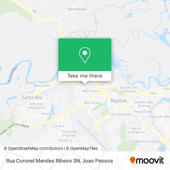 Rua Coronel Mendes Ribeiro SN map