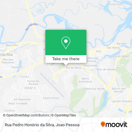Mapa Rua Pedro Honório da Silva