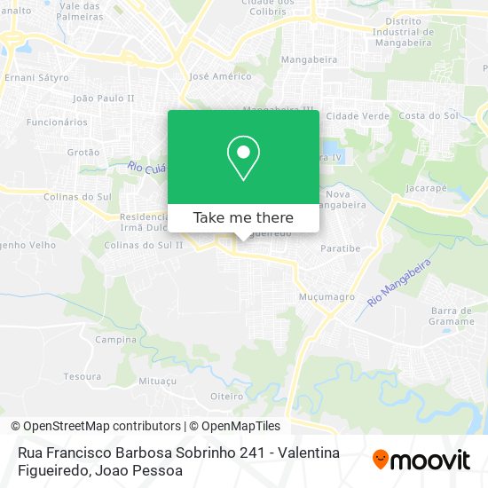 Rua Francisco Barbosa Sobrinho 241 - Valentina Figueiredo map