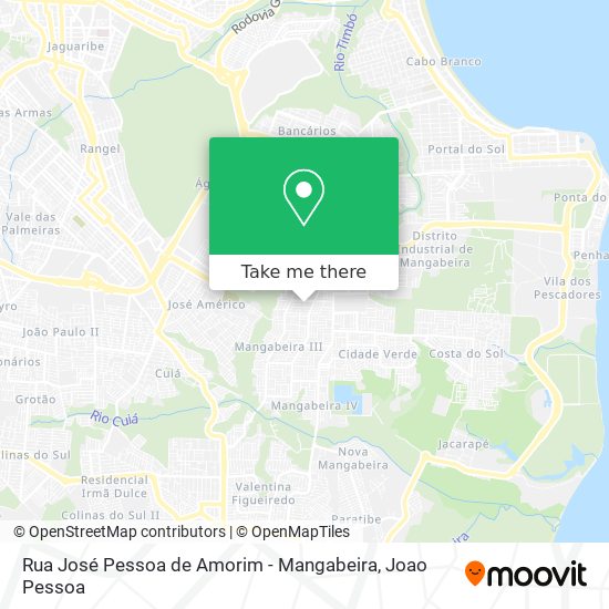 Rua José Pessoa de Amorim - Mangabeira map