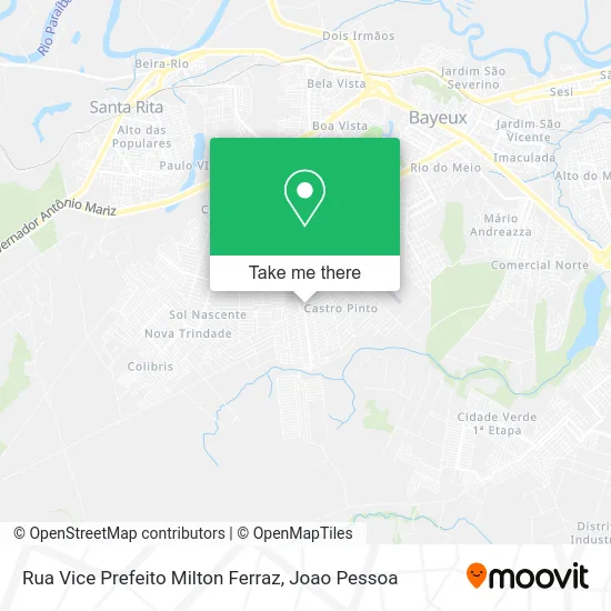 Rua Vice Prefeito Milton Ferraz map