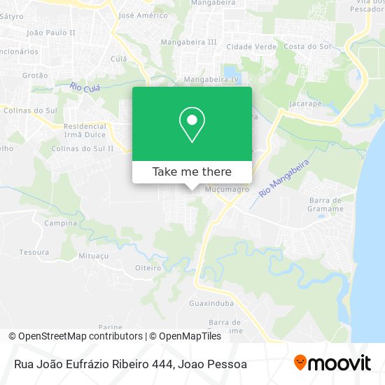 Rua João Eufrázio Ribeiro 444 map