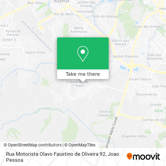 Rua Motorista Olavo Faustino de Oliveira 92 map