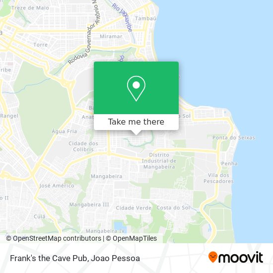 Frank's the Cave Pub map