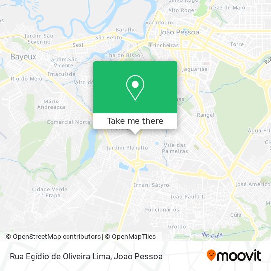 Rua Egídio de Oliveira Lima map