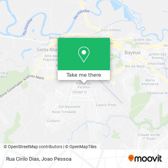 Mapa Rua Cirilo Dias