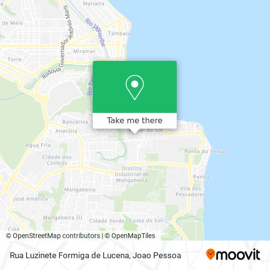 Mapa Rua Luzinete Formiga de Lucena