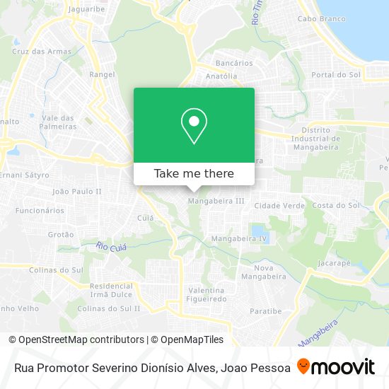 Rua Promotor Severino Dionísio Alves map