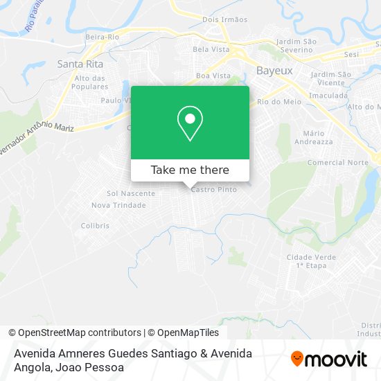 Avenida Amneres Guedes Santiago & Avenida Angola map