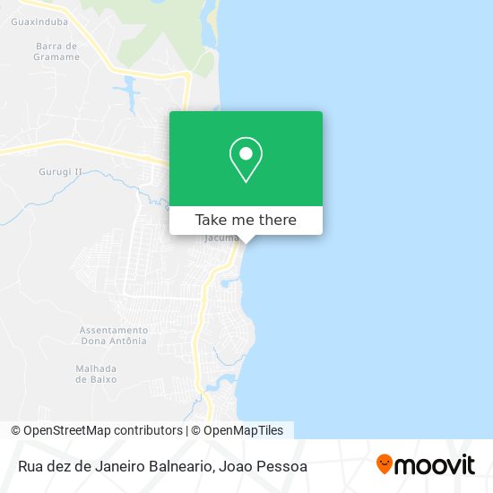 Rua dez de Janeiro Balneario map